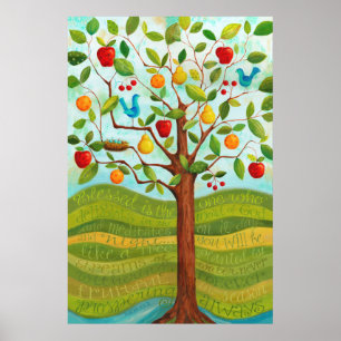 Póster Psalm 1 Tree Planted by Rivers of Water Print