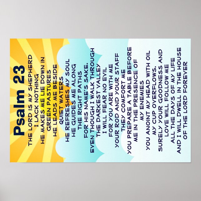 Poster Psalm 23 (Frente)