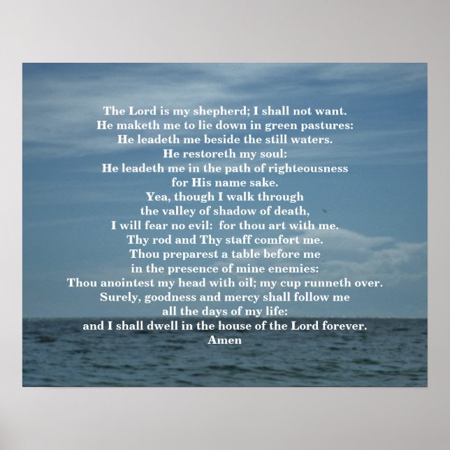 POSTER PSALM 23 (Frente)