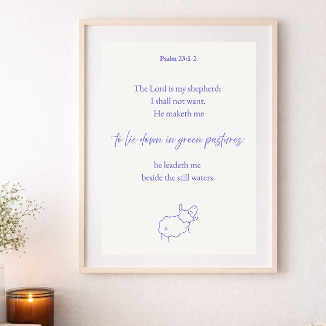 Poster Psalm 23 Christian Wall Art | God Cares of Me (Criador carregado)