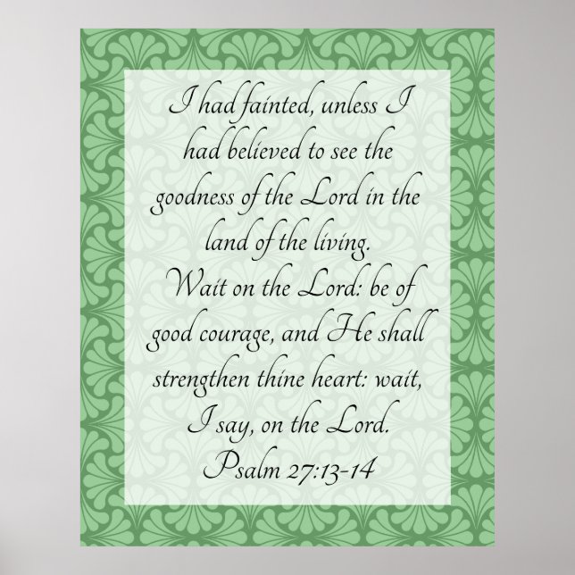 Poster Psalm 27:13-14 (Frente)