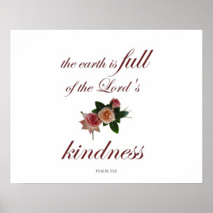 Poster Psalm-33, The Earth is Full of the Lord's Kindness