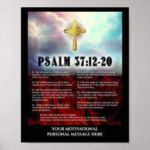 Poster Psalm 37:12 Até 20 Wicked E O Justo
