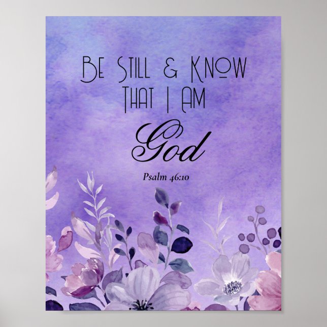 Poster Psalm 46:10 Bible Verse (Frente)