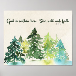 Poster Psalm 46:5 Bible Verse wall Art