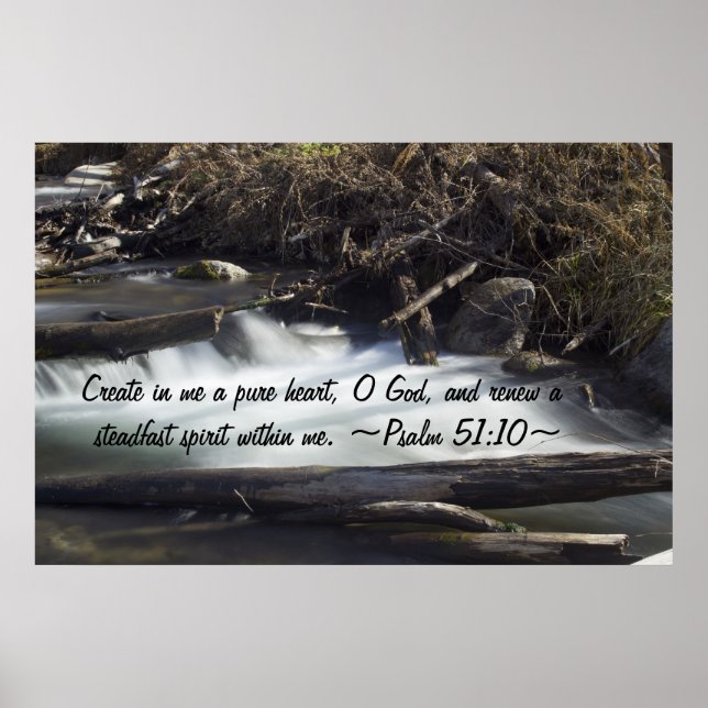 Poster Psalm 51:10 (Frente)