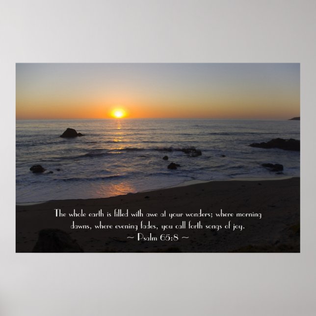 Poster Psalm 65:8 (Frente)