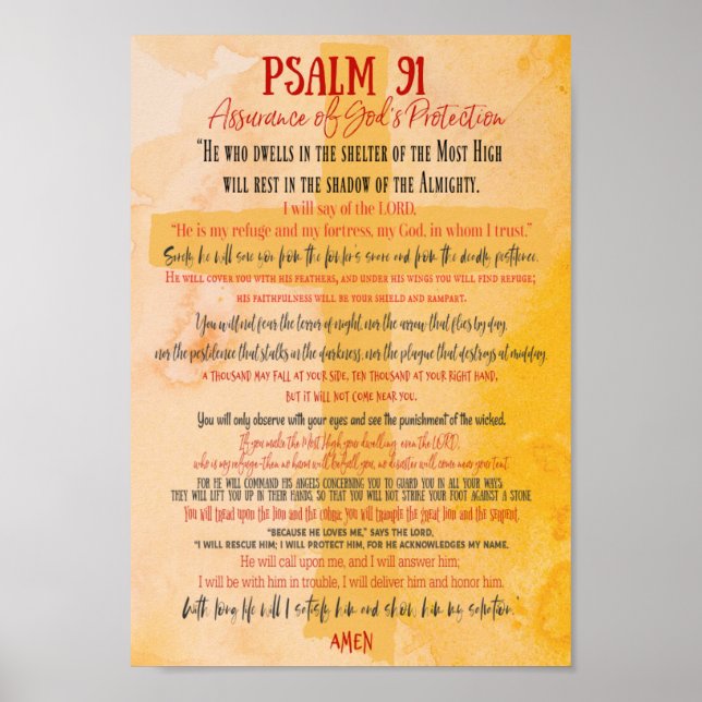 Poster PSALM 91 Prayer (Frente)