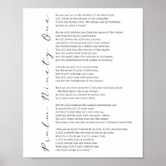 Poster Psalm 91 Wall Art