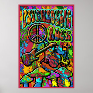 Poster psicadélico da rocha