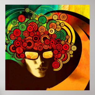 poster psicadélico do pop art de 8,99