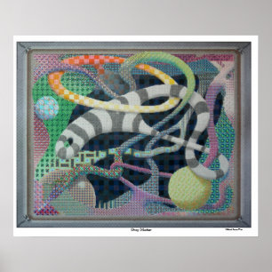 Poster psicadélico dos trabalhos de arte criativo