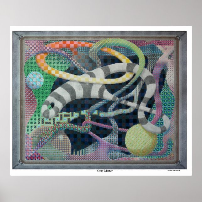 Poster Psicodélica de Trabalho de arte de Matéria  (Frente)