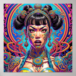 Poster Psicodélico diga o quê! Arte