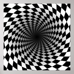 Poster Psicodélico Quadrados Hipopóticos