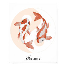Psicopatia Lucky Zen Koi Fish na Fortuna Bagua