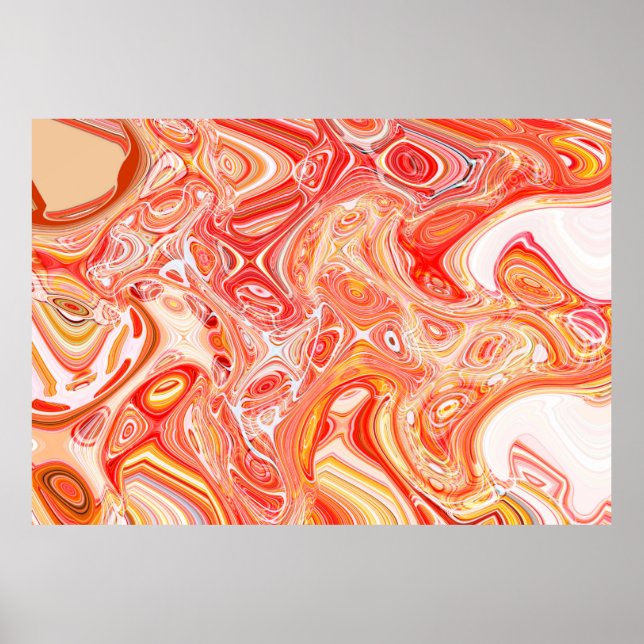 Poster Psíedélica colorida feita de interweavi (Frente)