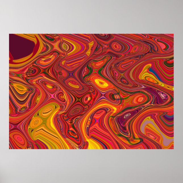 Poster Psíedélica colorida feita de interweavi (Frente)