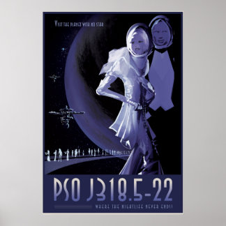 Poster PSO J318.5-22 - Onde a vida noturna nunca termina
