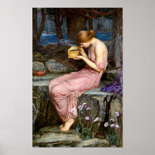 Poster Psyche Abrindo a pintura de caserna com caixa de O
