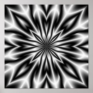 Poster Psychedelic Flower X-Ray