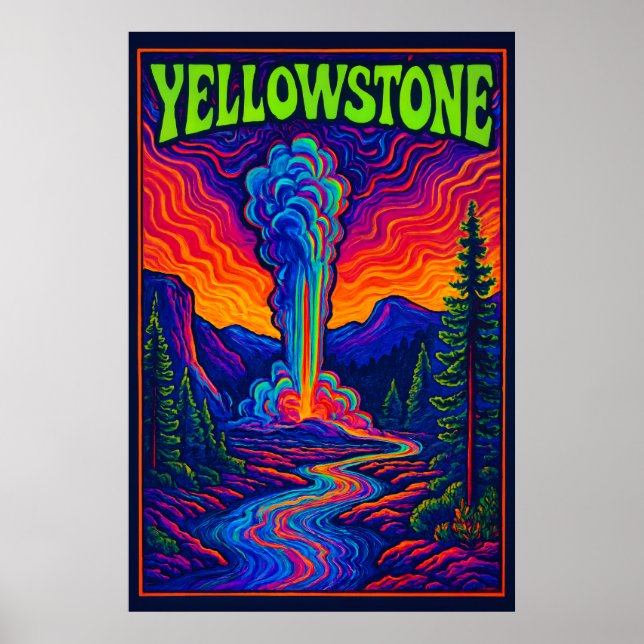 Poster Psychedelic Old Faithful (Frente)