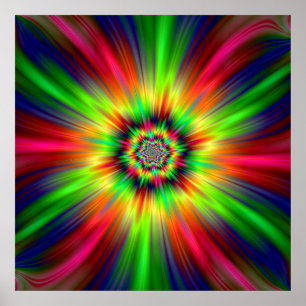 Póster Psychedelic Star Burst