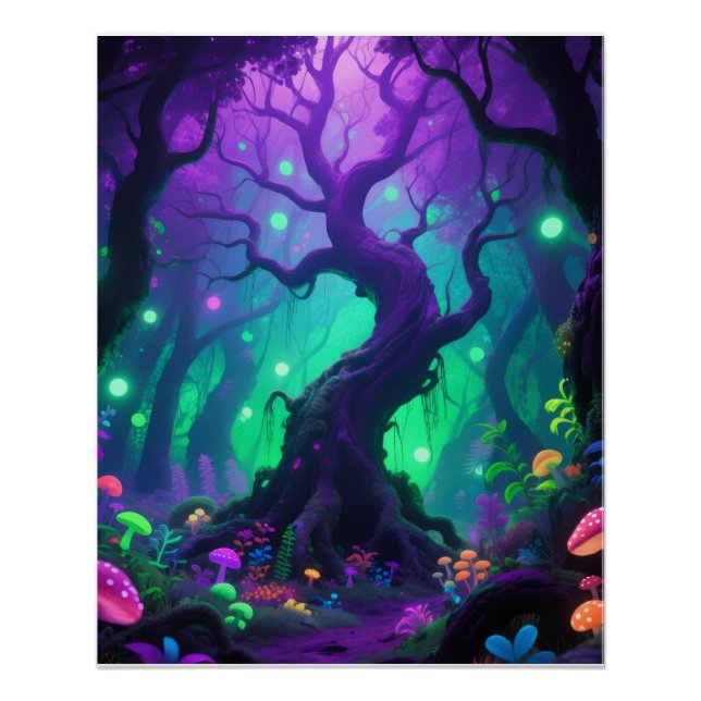 Póster Psychedelic tree poster (Frente)