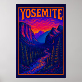 Poster Psychedelic Yosemite