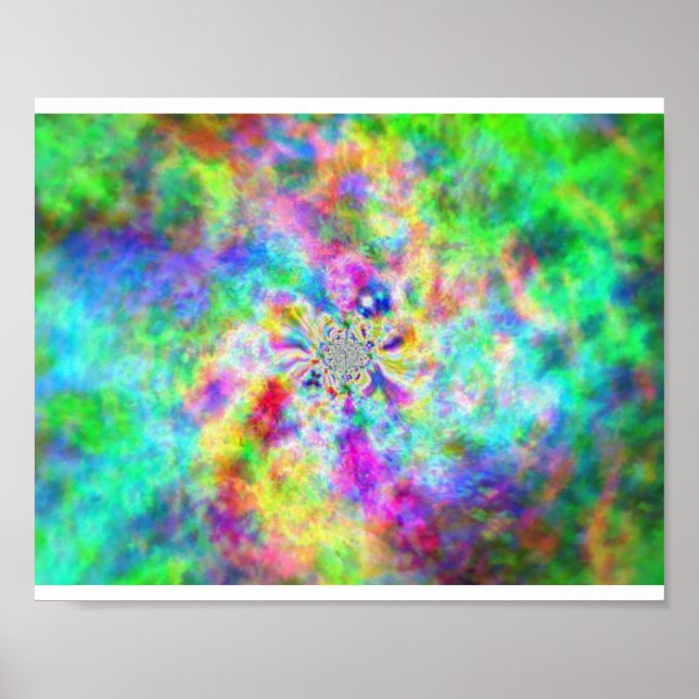 Póster Psychédélisme en couleurs (Frente)