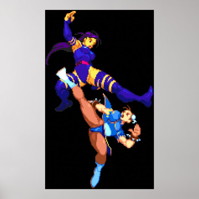 Poster Psylocke vs Chun Li (Frente)
