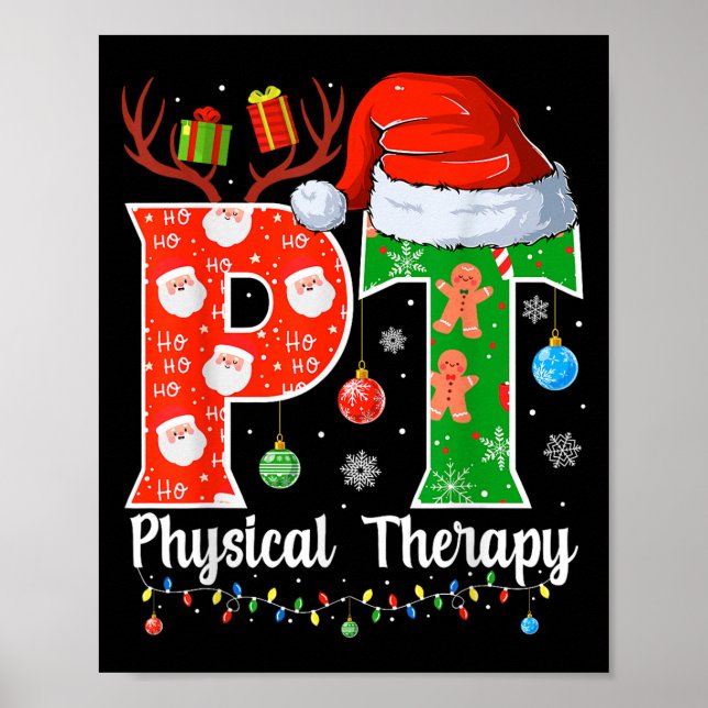 Poster Pt Christmas Physical Therapy Christmas Pt Xmas  (Frente)