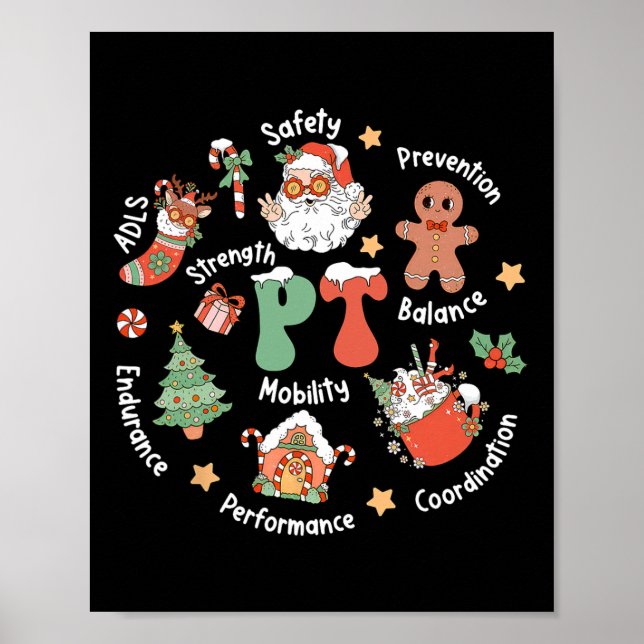Poster Pt Physical Therapy Santa Squad Christmas Physical (Frente)