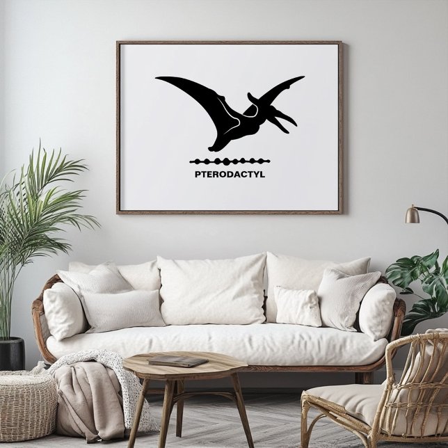 Poster Pterodactyl Dinossaur Silhouette (Criador carregado)
