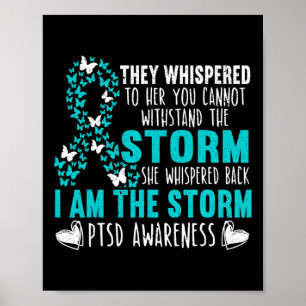 Poster Ptsd Sensibilização Borboleta Estresse Pós-traumát