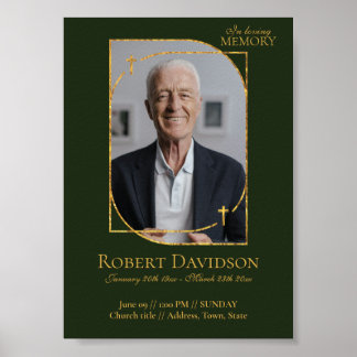 Poster Publicação de Anúncio de Funeral no Facebook Deep 