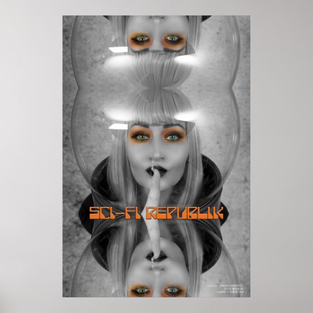 Poster Publicação Sci-Fi Nossos Lábios estão selados Post (Frente)