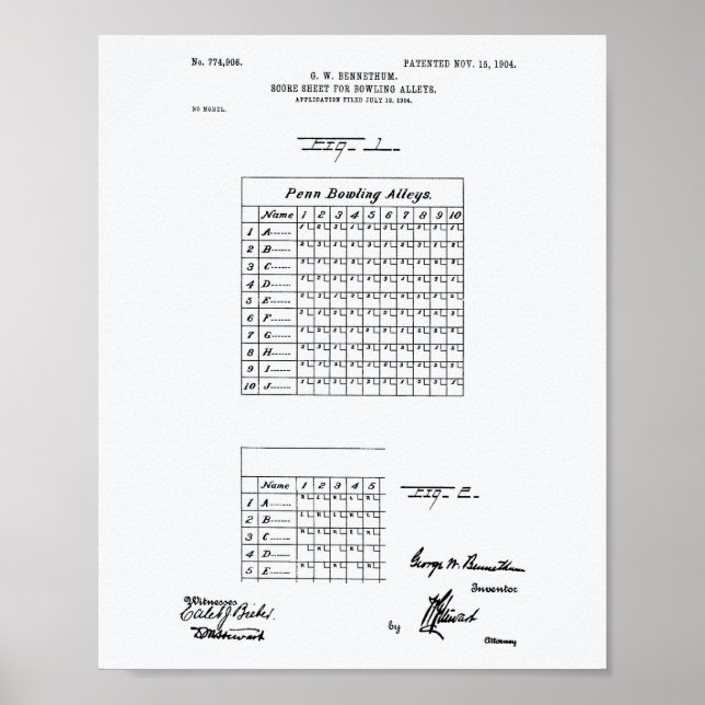Poster Publicação técnica sobre as Boliches de notas de 1 (Frente)