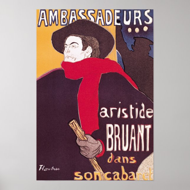 Poster publicando Aristide Bruant (Frente)