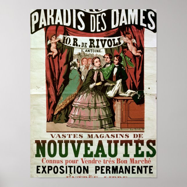 Poster publicando 'Au Paradis des Dames' (Frente)