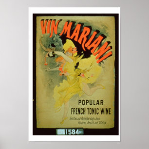 Poster publicando 'Mariani Wine, popular francês T