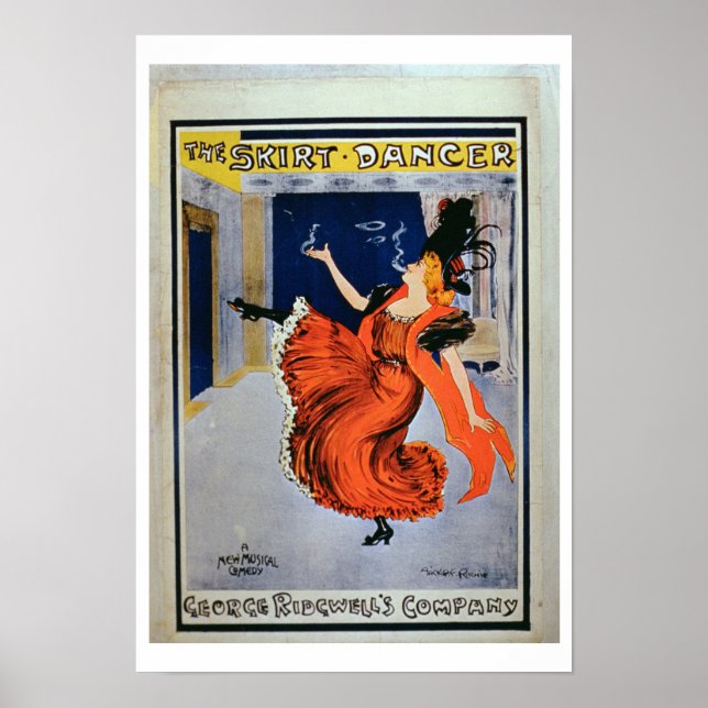 Poster publicando "The Skirt Dancer", realizado po (Frente)