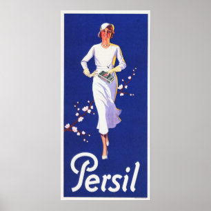 Poster Publicidade antiga do PERSIL White German Soap Det