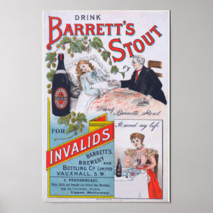 Poster Publicidade Barretts Stout Vintage