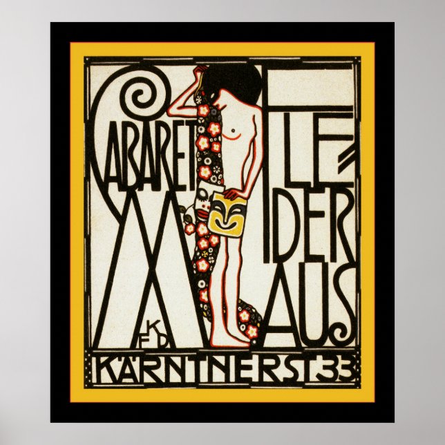 Póster Publicidade de Cabaret Fledermaus (Frente)