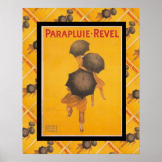 Póster Publicidade francesa Vintage, Parapluie Revel