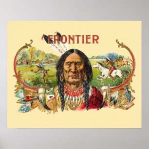 Póster Publicidade Frontier para cigarros