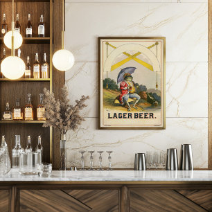 Poster Publicidade Lager Beer Vintage