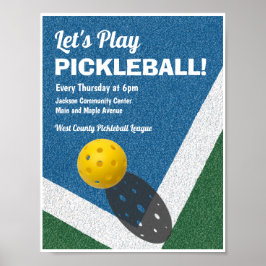 Poster Publicidade para Jogos de Pickleball