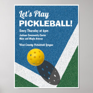 Poster Publicidade para Jogos de Pickleball